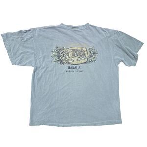 Vintage West Trend Hanalei Tiki Lounge Shirt XL Hawaiian Islands Blue Faded